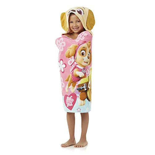Nickelodeon Paw Patrol Girl Puppy Plays Hooded Beach Towel Wrap -24 x 50 in-