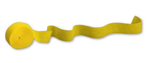 Creative Converting Touch of Color Crepe Paper Streamer Roll, 81-Feet, School Bus Yellow