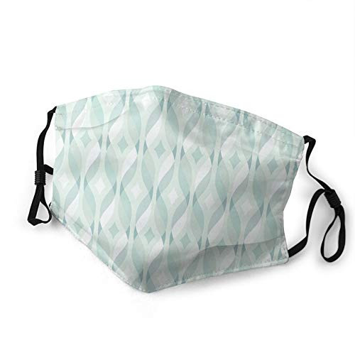 personality mask Windproof Breathable Mouth CoverTangled Lines With Rhombus Pattern Symmetrical Geometric CompositionAdjustable Face Masks Sport Reusable Miracle mask-M-