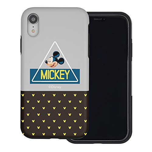 WiLLBee Compatible with iPhone Xs/iPhone X Case Cute Layered Hybrid -TPU  Plus PC- Bumper Cover - Retro Mickey Mouse Triangle