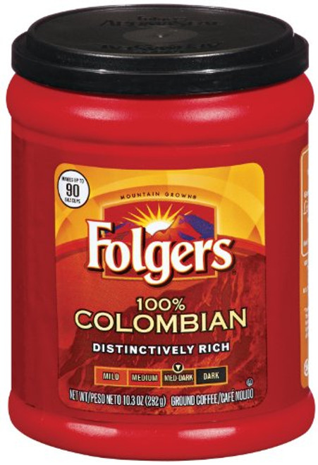 Folgers 100% Colombian Ground Coffee, 10.3 Ounce