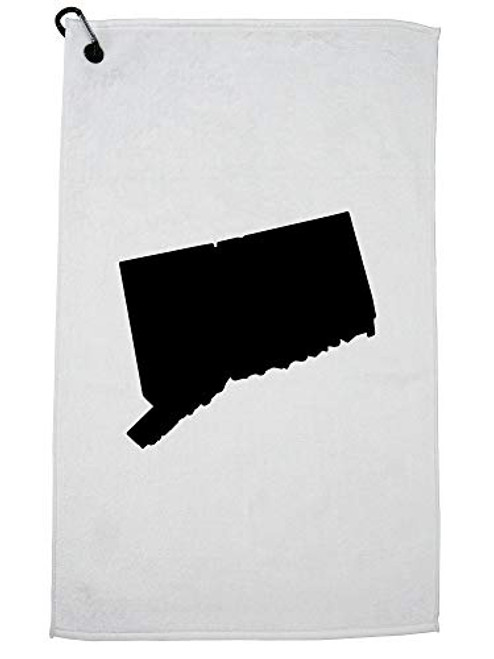 Hollywood Thread Connecticut State Silhouette - Home State Sports Towel with Carabiner Clip Hollywood Thread Connecticut State Silhouette - Home State Sports Towel with Carabiner Clip