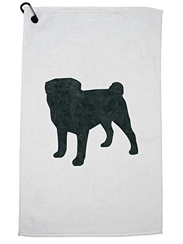 Hollywood Thread Pug Dog Sports Towel with Carabiner Clip