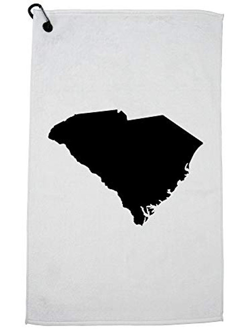 Hollywood Thread South Carolina State Silhouette - Home State Sports Towel with Carabiner Clip Hollywood Thread South Carolina State Silhouette - Home State Sports Towel with Carabiner Clip
