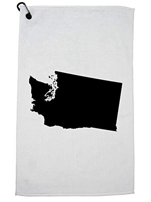 Hollywood Thread Washington State Silhouette - Home State Sports Towel with Carabiner Clip Hollywood Thread Washington State Silhouette - Home State Sports Towel with Carabiner Clip