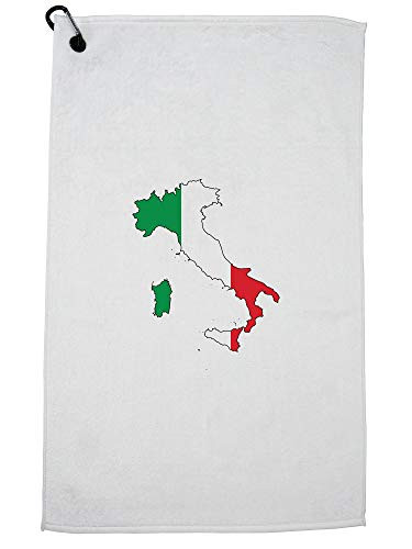 Hollywood Thread Italy Flag Sports Towel with Carabiner Clip
