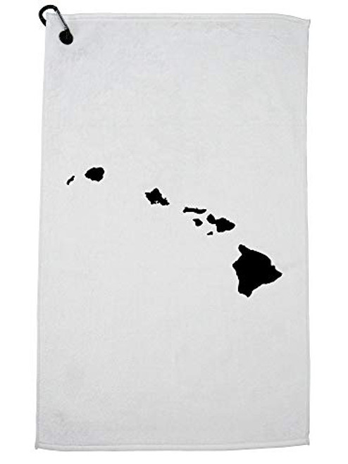 Hollywood Thread Hawaii State Silhouette - Home State Sports Towel with Carabiner Clip Hollywood Thread Hawaii State Silhouette - Home State Sports Towel with Carabiner Clip