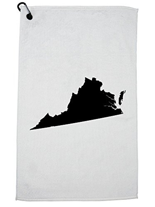 Hollywood Thread Virginia State Silhouette - Home State Sports Towel with Carabiner Clip Hollywood Thread Virginia State Silhouette - Home State Sports Towel with Carabiner Clip