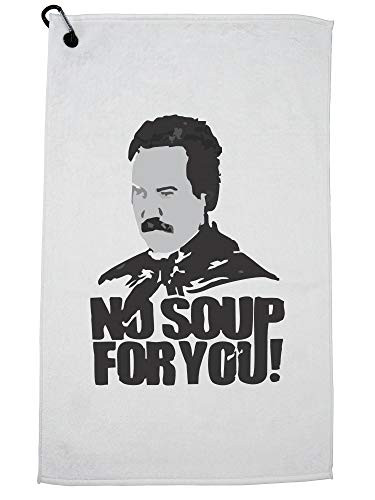 Hollywood Thread Classic No Soup for You Soup Nazi Sports Towel with Carabiner Clip