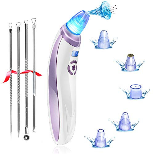 Blackhead Remover Vacuum Pore Cleaner - Electric Pore Vacuum Blackhead Comedone Acne Extractor Suction Devices USB Rechargeable Whitehead Removal Tool Kit