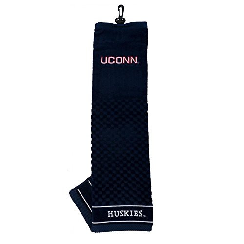 NCAA UConn Huskies Navy Blue Embroidered Team Logo Tri-Fold Towel