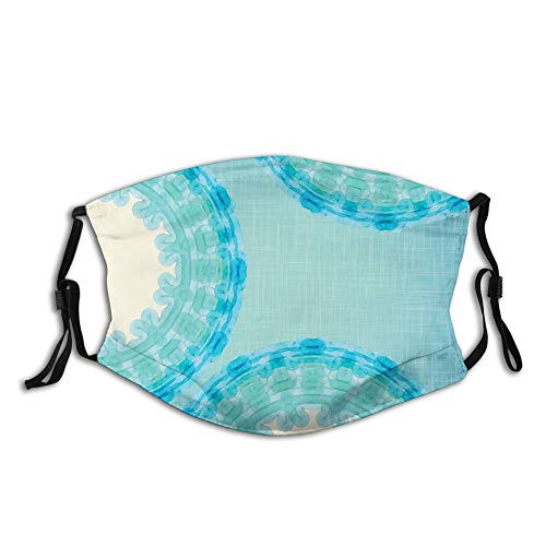 Tie Dye Effect Image Mandala Ombre with Circles Rounds Mouth Face Mask Anti Breathable Filter Absorb Sweat Washable Reusable Masks for Anyone