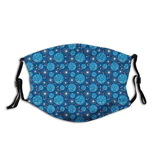 Geometric Pattern Circles with Square Shapes and Dots Dandel Face Mask Reusable Washable Masks Cloth for Men and Women