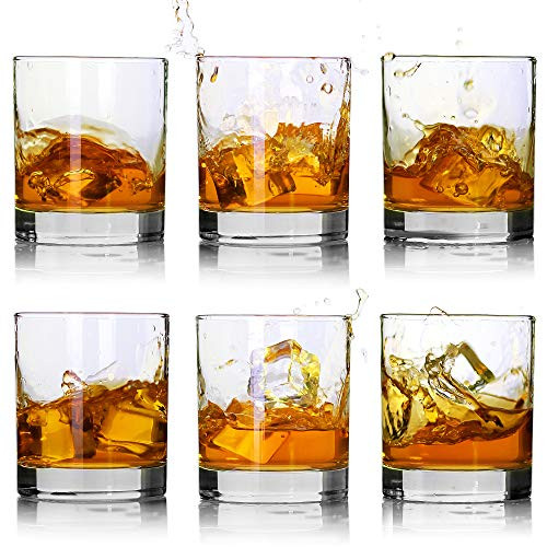 Whiskey Glasses-Premium 11 OZ Scotch Glasses Set of 6 /Old Fashioned Whiskey Glasses/Perfect Idea for Scotch Lovers/Style Glassware for Bourbon/Rum glasses/Bar whiskey glassesClear Whiskey Glasses-Premium 11 OZ Scotch Glasses Set of 6 /Old Fashioned Whiskey Glasses/Perfect Idea for Scotch Lovers/Style Glassware for Bourbon/Rum glasses/Bar whiskey glassesClear