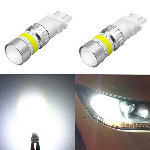 Alla Lighting 2800lm Xtreme Super Bright T25 3156 3157 LED Bulbs High Power COB 72-SMD LED 3157 Bulbs 3057 3457 4157 4057 LEDs 6000K Xenon White -Set of 2-