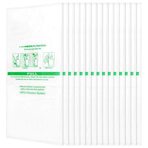 Cabiclean 15 Pack Fit for Kirby 204814 Micron Magic Hepa Filter Plus Bags for Kirby Vacuums Models G4 G5 Gsix Ultimate G Series Diamond Edition Sentria Sentria II Avalir Avalir II