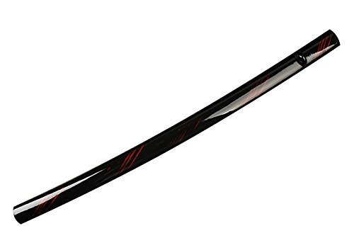 SHIJIAN Black Lacquered Wooden Saya Red Line Pattern for Katana Swords