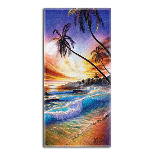 The Northwest Company Hautman Bros. - Tropical Beach Fiber Reactive Beach Towel -28in x 58in-