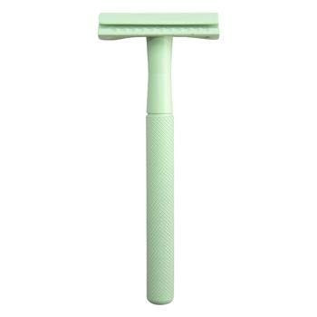 Double Edge Safety Razor for Women Safety Razor with 10 Blades Women Razor Fits All Double Edge Razor Blades Plastic Free -Mint Green-