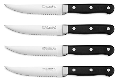 KitchenAid Classic Forged 4-Piece 4.5-In. Triple Rivet Steak Knives KKFTR4OB Onyx Black