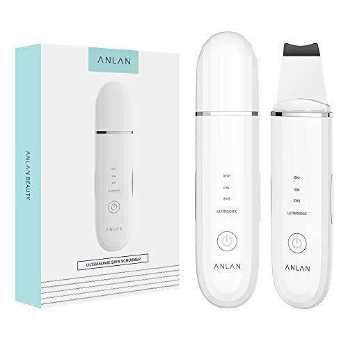 Facial Skin ScrubberANLAN Face Skin Spatula Exfoliator Blackhead Remover Dead Skin Acne Pore Cleaner Face Scraper USB Rechargeable Skin Care Tool for Deep Cleansing