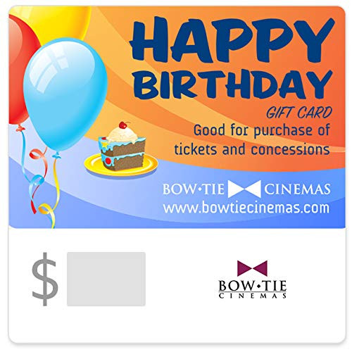 Bow Tie Cinemas Happy Birthday Gift Cards - E-mail Delivery
