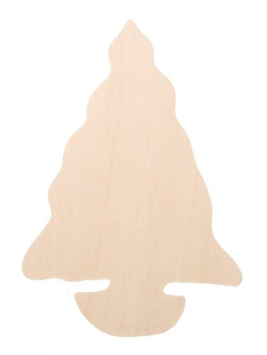 Darice 9133-62 Wood Christmas Tree Cutout, 4-Inch