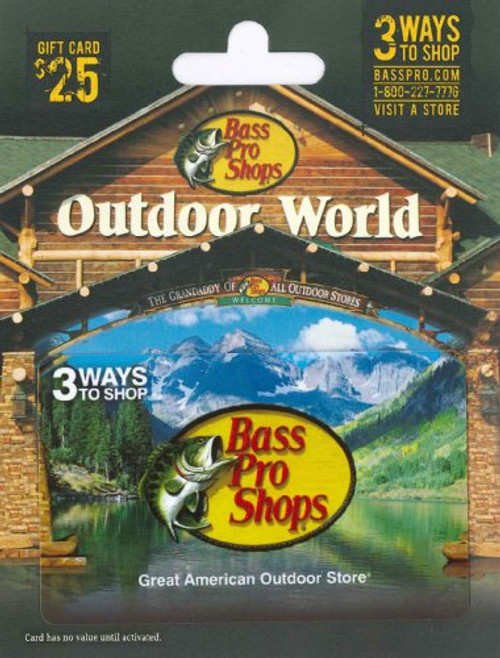 Bass Pro Shops Gift Card 25 Bass Pro Shops Gift Card 25