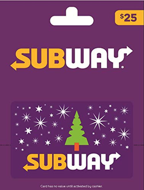 Subway Holidays Gift Card 25 Subway Holidays Gift Card 25