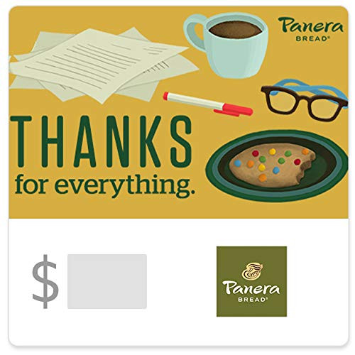 Panera Bread Teachers Gift Card- E-mail Delivery Panera Bread Teachers Gift Card- E-mail Delivery