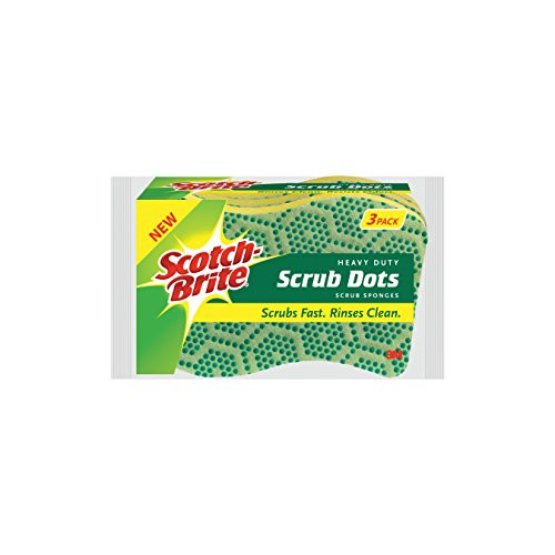 Scotch-Brite Scrub Dots Heavy Duty Scrub Sponge, 3 Count