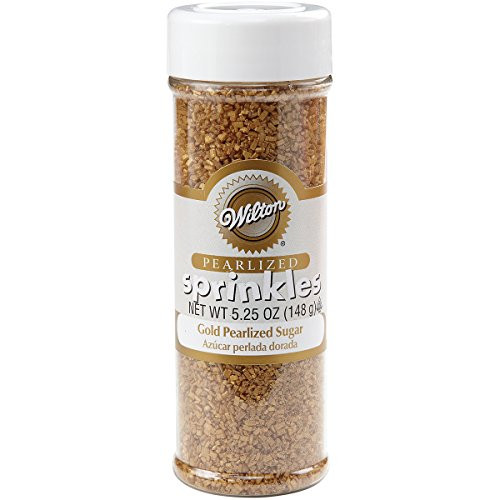 Wilton Gold Pearlized Sugar Sprinkles, 5.25 oz.