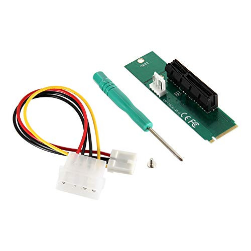 McPnand M.2 Key M NGFF to PCI-E 4X Adapter Card 4 PIN Power Cable M.2 Risers M.2 Key M NGFF to PCI-E 4X M.2 Key M NGFF Adapter M.2 NGFF M Key for Mining Rig