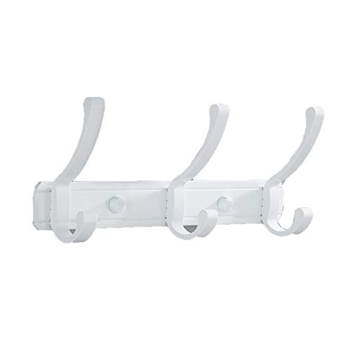 Coat Rack with Metal Hooks Household Wall Mounted Aluminium Alloy Coat Hanger with 3/4/5/6 Hooks for Hats Jackets Clothes Keys Towels Bags Items -3 Hooks-