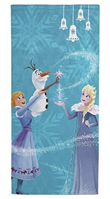 Jay Franco Disney Frozen Bells Kids Bath/Pool/Beach Towel - Featuring Anna and Elsa - Super Soft  and  Absorbent Fade Resistant Cotton Towel Measures 28 inch x 58 inch -Official Disney Product- Jay Franco Disney Frozen Bells Kids Bath/Pool/Beach Towel - Featuring Anna and Elsa - Super Soft  and  Absorbent Fade Resistant Cotton Towel Measures 28 inch x 58 inch -Official Disney Product-