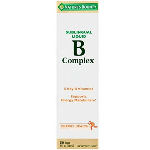 Natures Bounty Vitamin B Complex Sublingual Liquid 2 oz - Pack of 4- Natures Bounty Vitamin B Complex Sublingual Liquid 2 oz - Pack of 4-
