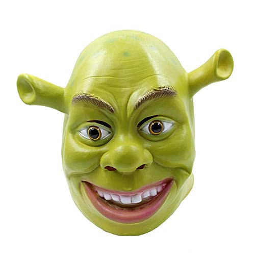 Shrek Mask Latex Masks - Full Head Green Adult Shrek Mask Latex - Halloween Cosplay Full Head Green