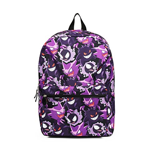Pokemon Gengar Evolution All over Print Purple Backpack School Bag