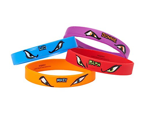 American Greetings Teenage Mutant Ninja Turtles Party Supplies, Rubber Bracelets, 4-Count