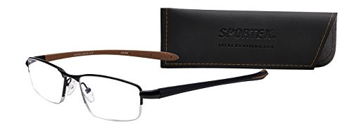 Select-A-Vision Mens Sportex Ar4145 Brown Rimless Reading Glasses 30.8 mm  Plus 3