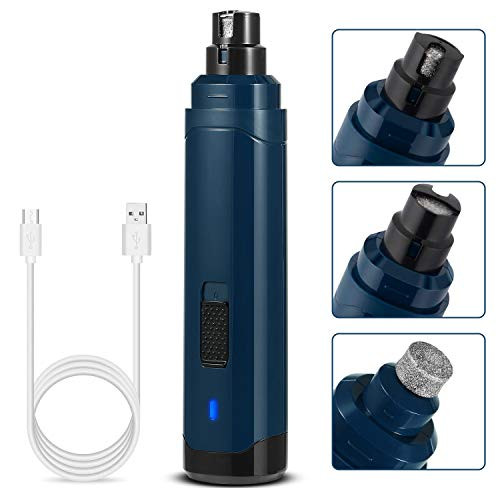 Moclever Dog Nail Grinder 2-Speed Silent USB Rechargeable Pet Nail Trimmer Painless Paws Grooming and Smoothing for Small Medium Large Dogs and Cats Moclever Dog Nail Grinder 2-Speed Silent USB Rechargeable Pet Nail Trimmer Painless Paws Grooming and Smoothing for Small Medium Large Dogs and Cats