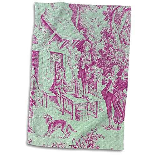 3D Rose French Farm Popular Toile Print Hand Towel 15 inch x 22 inch Multicolor 3D Rose French Farm Popular Toile Print Hand Towel 15 inch x 22 inch Multicolor