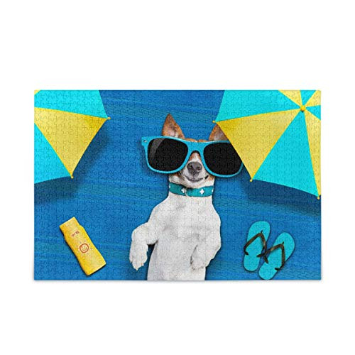 Dog Lying On Towel Puzzle 500 Piece Jigsaw Puzzle Adult  Jigsaw Puzzle-gp-