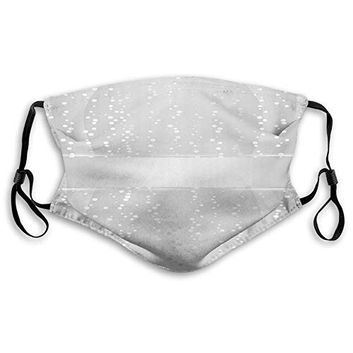 Mouth Face Mask Anti Breathable Absorb Sweat Masks for Cycling Camping Outdoor Adult Vertical Wavy Lines with Festive Little Dots and a Bold Bord