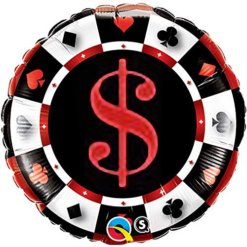 Qualatex Foil Balloon 043376 Casino $ 18" Multicolor