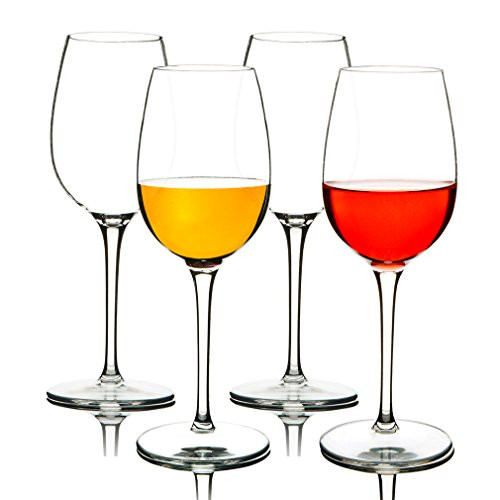 MICHLEY Unbreakable Red Wine Glasses Tritan Plastic Shatterproof Wine Goblets 12.5 oz Set of 4