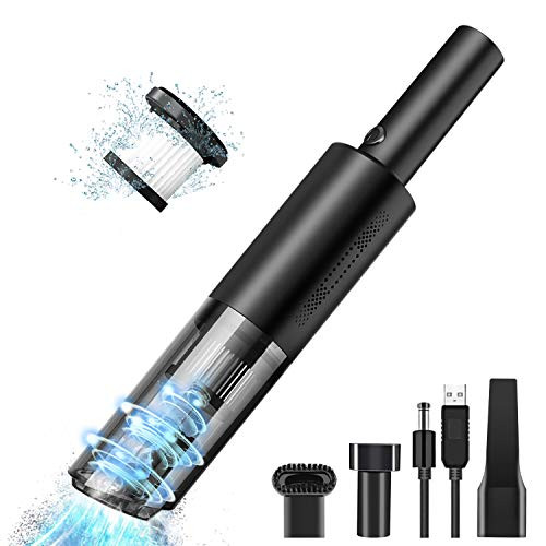 Handheld Vacuum Cordless Mini Hand Vacuum Cleaner with 6Kpa Powerful Cyclonic Suction USB Rechargeable 0.88lb Ultra-Light Portable Vacuum Cleaner for Car Home Office Pet Hair