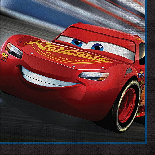 Unique Disney Cars 3 Movie Beverage Napkins 10", 16 Ct.