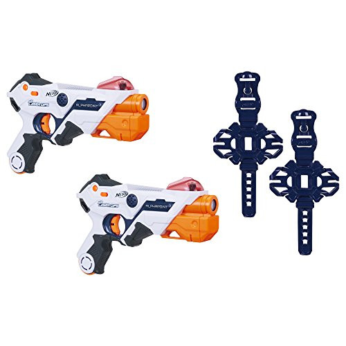 AlphaPoint Nerf Laser Ops Pro Toy Blasters - Includes 2 Blasters  and  2 Armbands - Light  and  Sound FX - Health  and  Ammo Indicators - for Kids Teens  and  Adults