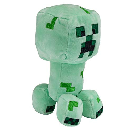 JINX Minecraft Earth Happy Explorer Creeper Plush Stuffed Toy Green 7 inch Tall